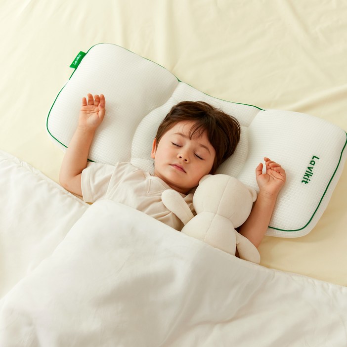 라비킷 유아용 와이드 이탈방지 경추베개, 화이트