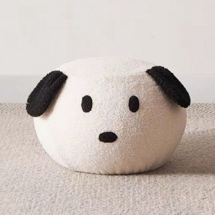 지앤와이 강아지 낮은 스툴 의자, 화이트