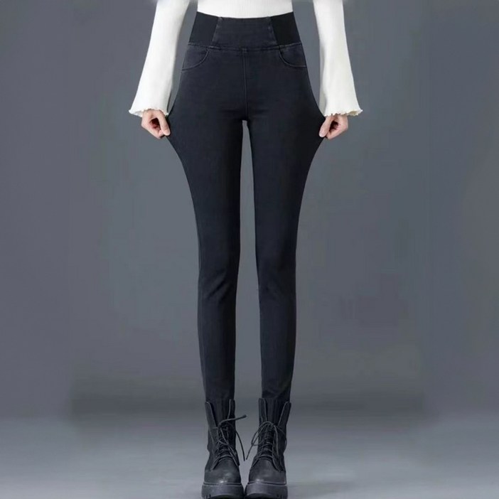 메이첼 여성용 브리 스판 밴딩 하이웨이스트 스키니 청바지 10907