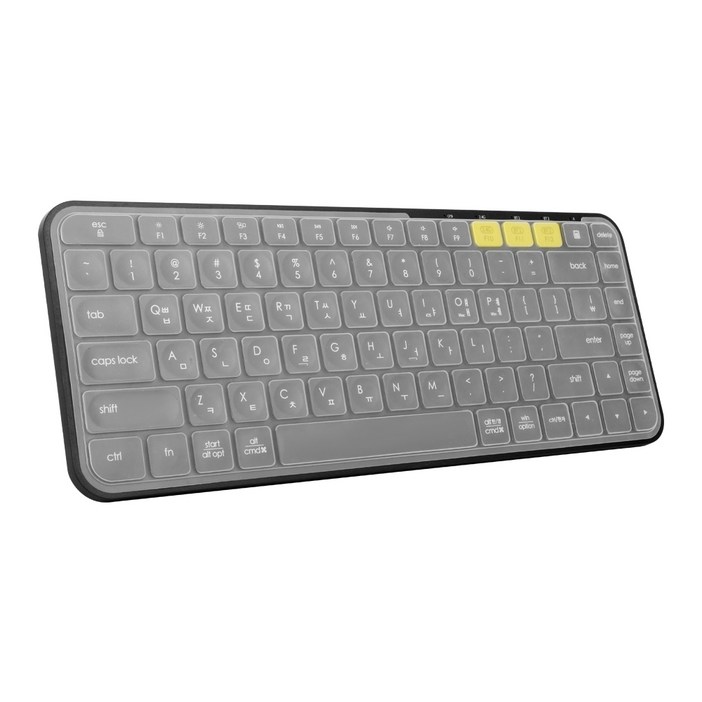 주연테크 멀티페어링 무선 블루투스 미니 휴대용 키보드  키스킨 세트, 블랙키보드, JWK01BT, 제조사축