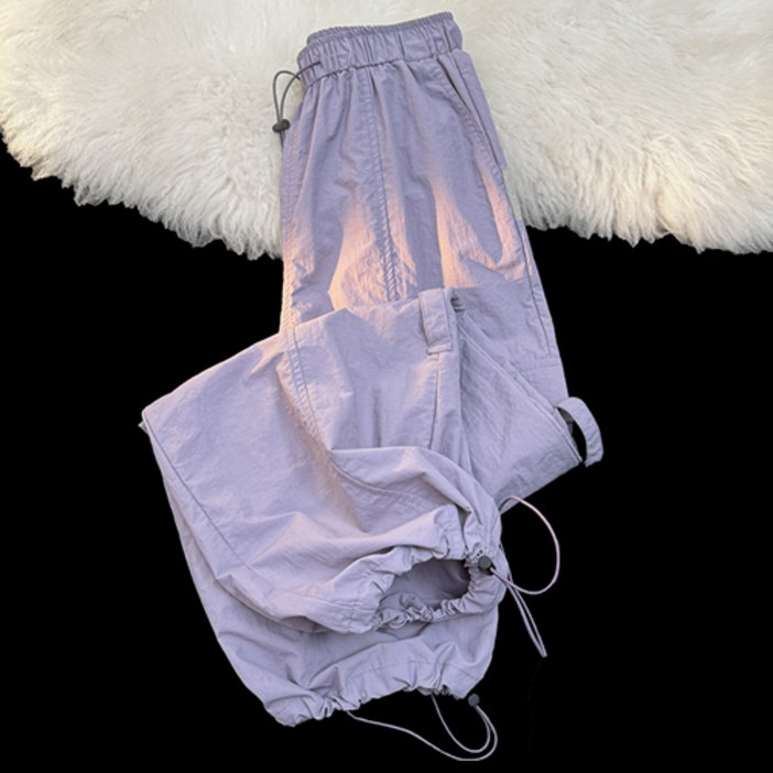 파라다이소 여성용 스트릿 아웃도어 경량 와이드 타슬란 팬츠