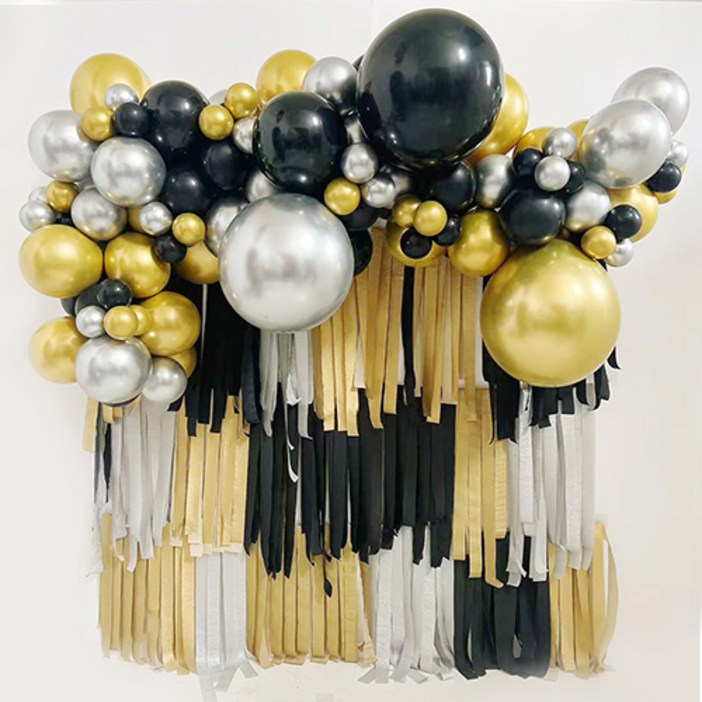 파티해 생일파티 풍선세트 R, 10 스트리머 골드, 1세트