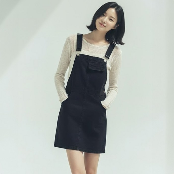 메이첼 도보브 빅사이즈 쓰리 포켓 미니 멜빵 12361