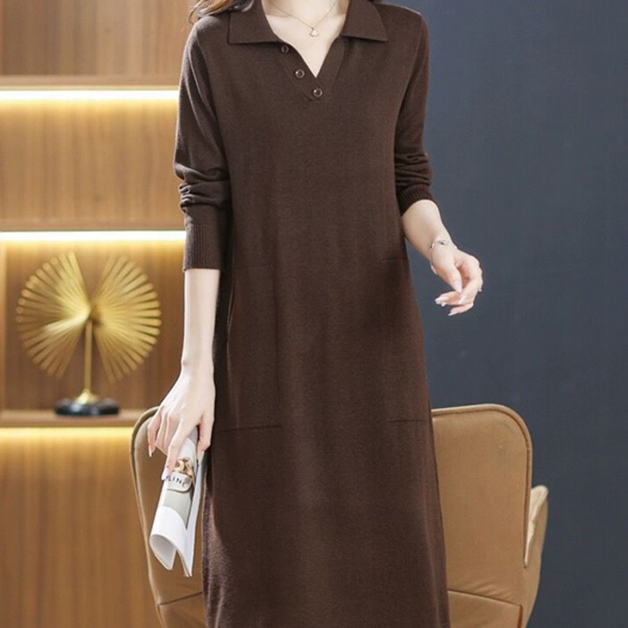 포플러앤씨 바닐라 카라 원피스