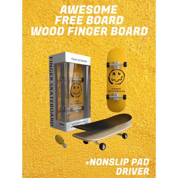 어썸 FREE BOARD 우드 DECK 핑거 보드 손가락 스케이트