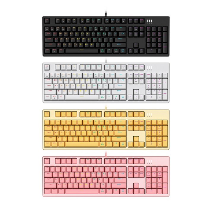 앱코Hacker K660S 스페셜 에디션 카일광축클릭 레인보우LED 축교환