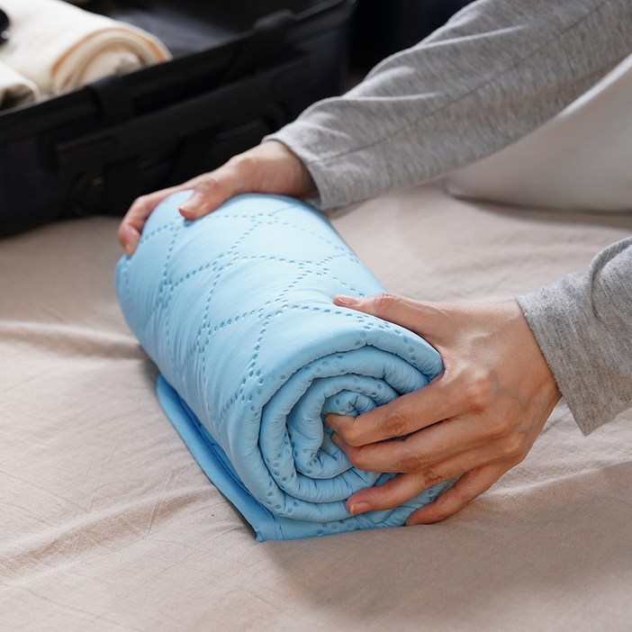 탄소 카본 여행용 휴대용 전자파 차단 원적외선 프렌체 투어 전기 매트 요  1인용 L라지