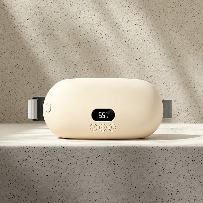 DDJJ 복부 온열찜질기 마사지기 허리 안마기 무선 5단온도 충전식