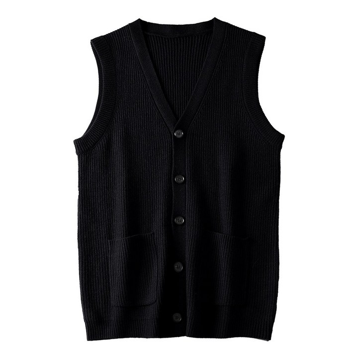남성조끼 브이넥 버튼 카디건 20 울 두꺼운 오버핏 빈티지 니트 베스트겨울용 빅사이즈 남자니트조끼남자 조끼니트