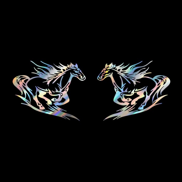 044 포인트 적토마 튜닝스티커 M사이즈 2개1세트, 레드, 2개