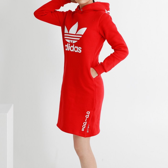 AD 기모 후드 원피스