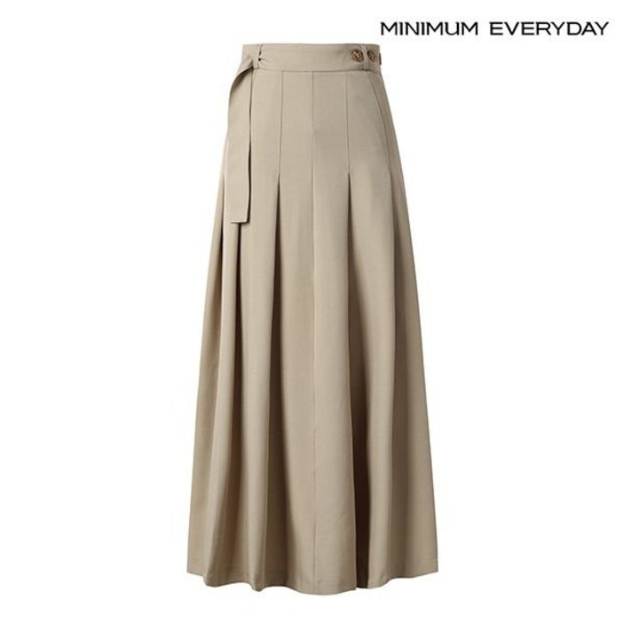 [미니멈 에브리데이]벨티드 핀턱 플리츠 스커트 (EB1WH004D)