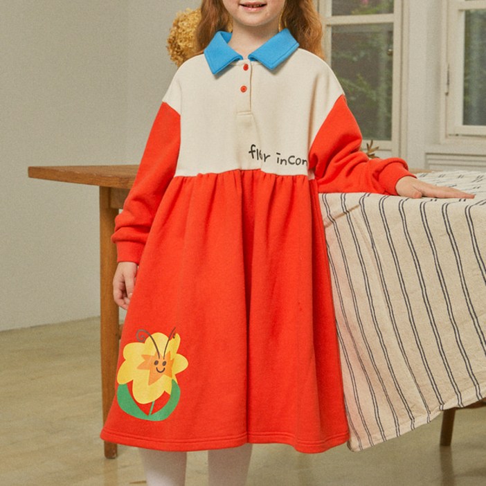 아동 미니도우 플레르 컬러블럭 PK 원피스 MGC5DOP061 NC강서점