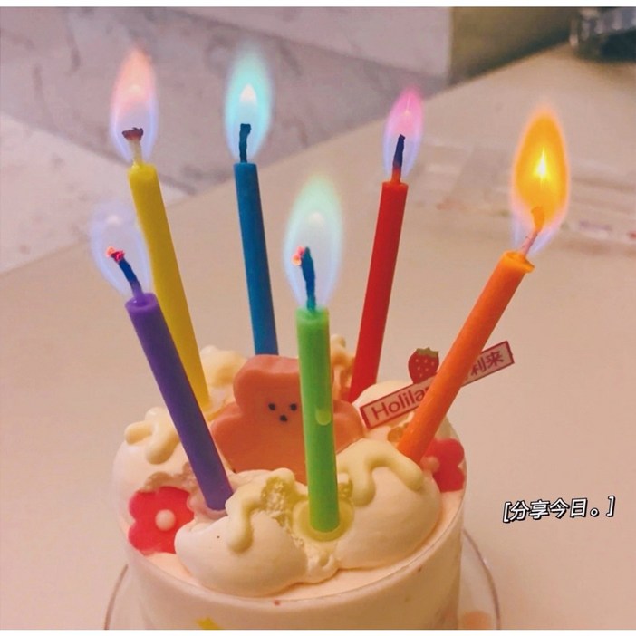 나혼자산다 화사선물 김광규 무지개초 불꽃초 특이한 생일 파티 초 컬러 케이크 레인보우 캔들 오색찬란 촛불 양초 특이한생일초