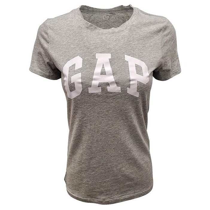 Gap Factory GAP 여성용 로고 티셔츠 L 라이트 그레이 화이트 56142