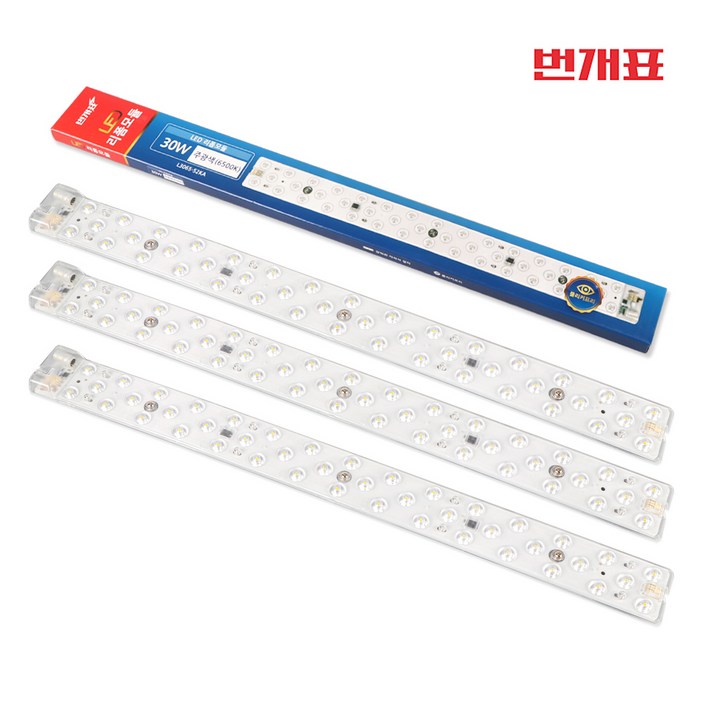 소롬 번개표 LED 모듈 리폼형 램프 조명 자석 30W 주광색 FPL 55W 대체용 3개입, 1세트, 주광색 소롬 번개표 LED 모듈 리폼형 램프 조명 자석 30W 주광색 FPL 55W 대체용 3개입, 1세트, 주광색
