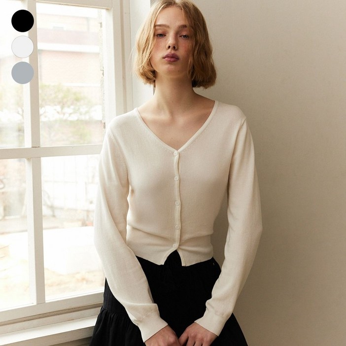 정품 게스 GUESS 진 여성 데일리 브이넥 니트 가디건 OP1S5790 균일가 딜