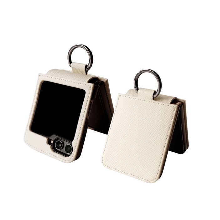 갤럭시 호환 Z플립5 가죽 케이스 힌지보호 카드수납 지갑 케이스 리네시