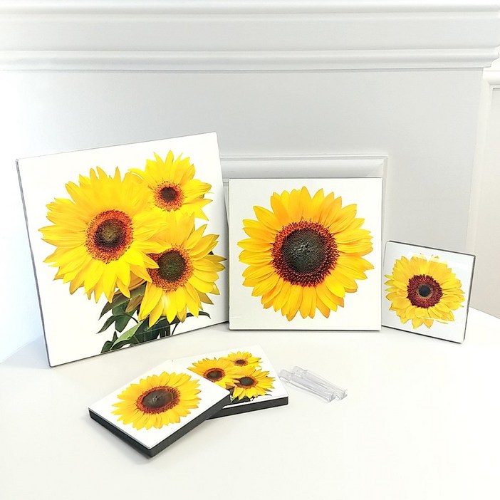 해바라기액자 돈들어오는 그림 풍수 재물운 식당개업선물 거실액자