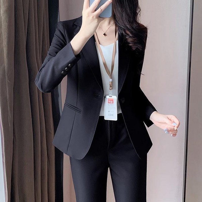 휠렉스 여성 정장 블레이저 긴바지 루즈핏 상하세트 YQ37