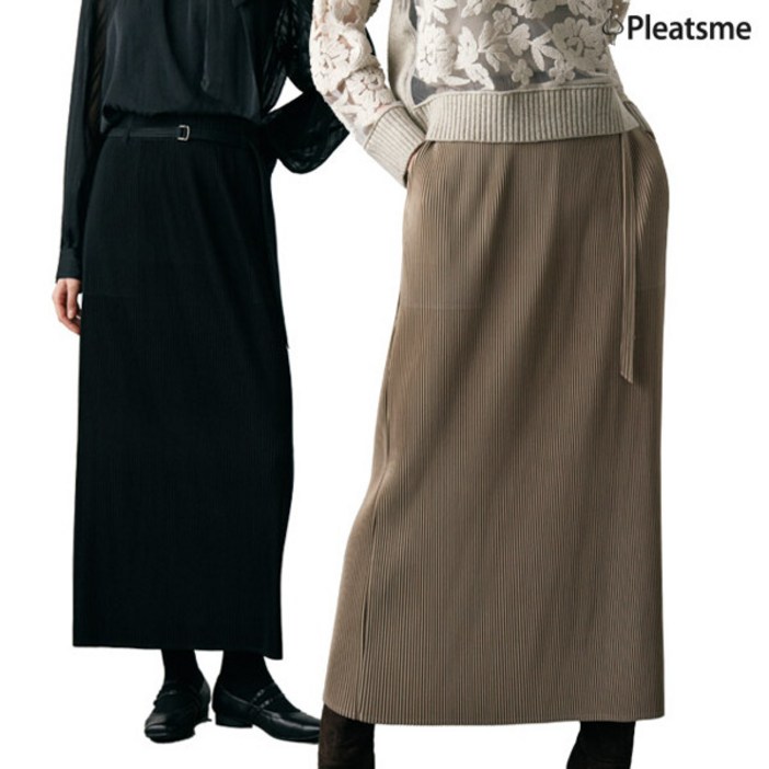 플리츠미 25FW 롱 벨트 스커트 1종