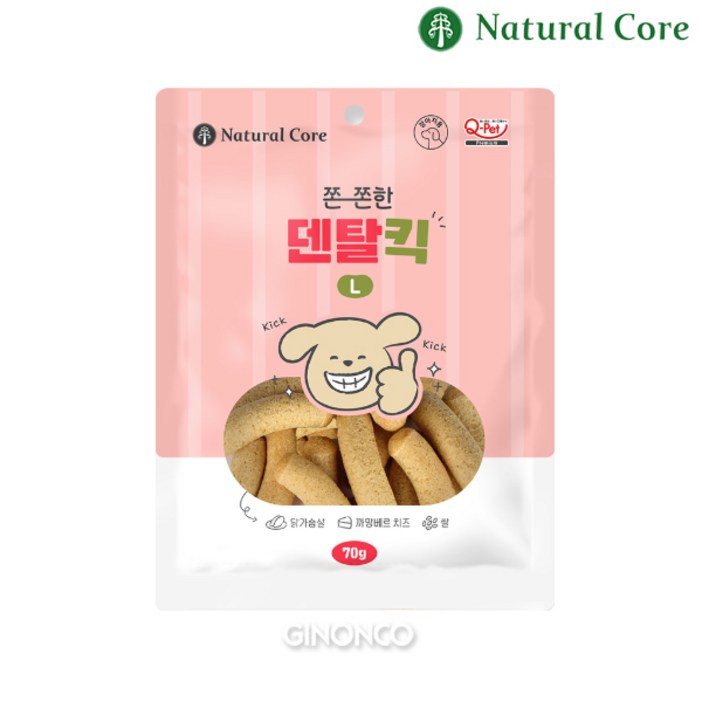 (유통기한 임박할인 26.02.02) 네츄럴코어 쫀쫀한 덴탈킥 L