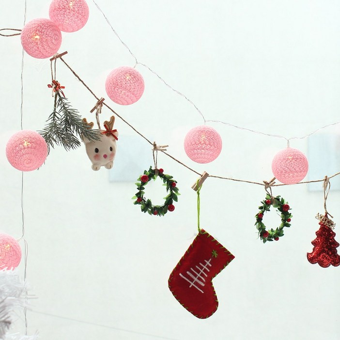 Her1088 크리스마스 오너먼트 가랜드 루돌프 트리 산타 장식 벽장식 소품