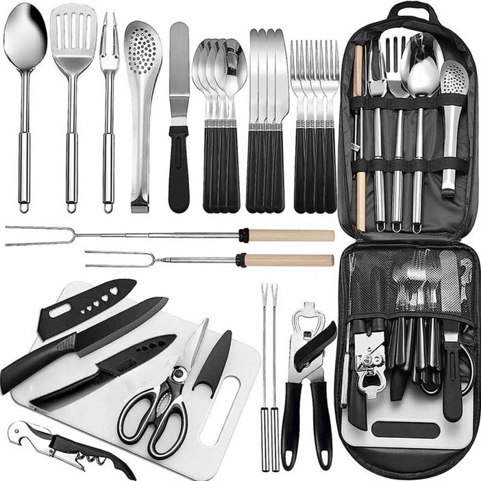 더블유 올인원 캠핑 키친툴 세트 27p 휴대용 키친 툴 세트