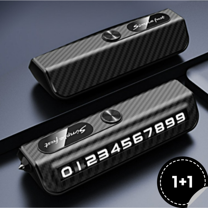 안심번호 비상탈출 망치 차량 주차번호판 11, 2개, 블랙