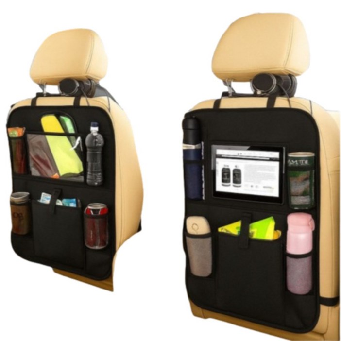 원클릭바이 킥매트 차량 수냡 포켓, 블랙, 2개