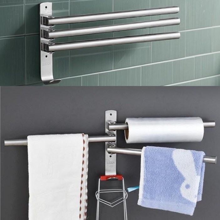 메이크잇업 스텐 3단 행주걸이 수건걸이 타올걸이