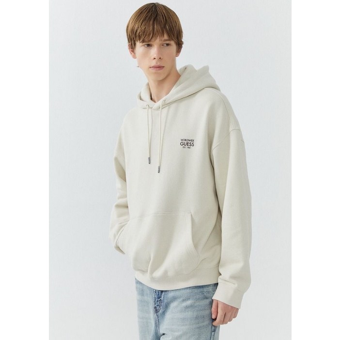 게스 진 후드티 남녀공용 세미오버 후디 MO4K4490