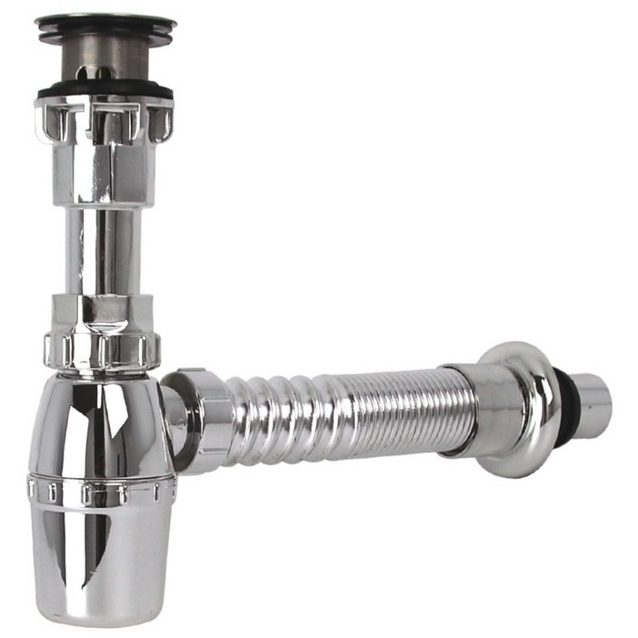 벽면 일체형 자동팝업 배수트랩 세면대부속 배수관, 1개