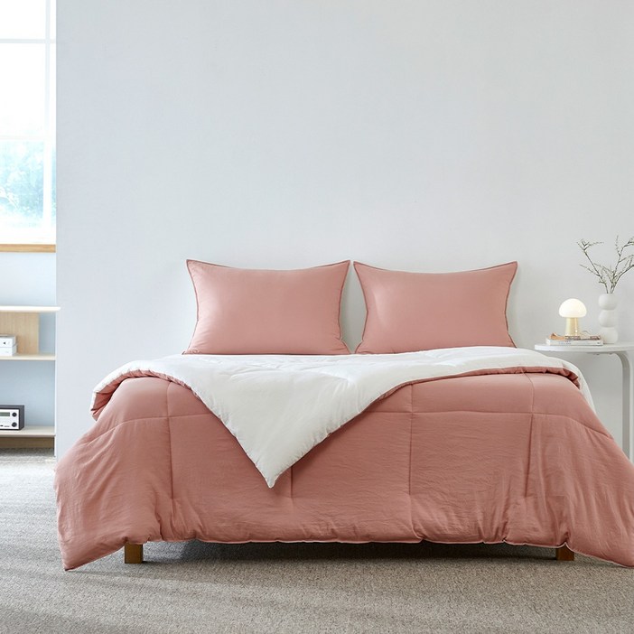 모던하우스 인천점  소프트워싱 리버시블 차렵이불 싱글 핑크모카 CV0225168