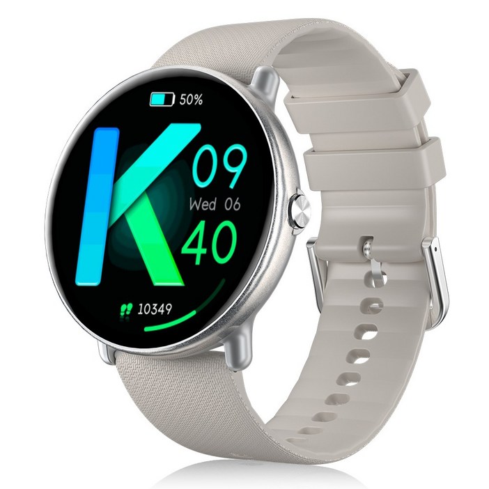 무선 블루투스 통화 스마트워치 Y6 1.43인치 고화질 아몰레드, 실버, 36mm, GPS 블루투스