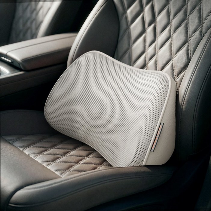 YF 자동차 메모리폼 허리쿠션 통기성 강한 차량용 요추쿠션 골반쿠션, 1개, 화이트