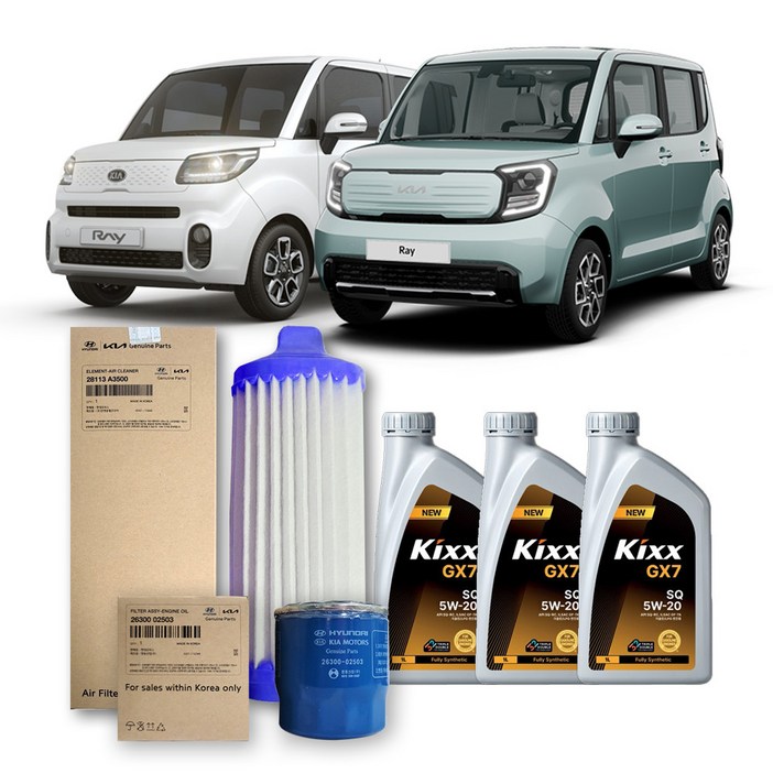 더뉴 레이 1.0 가솔린 20년식 이후 킥스합성유순정필터세트 5W20, 1개