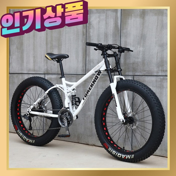 일랙스포츠 MTB 산악 자전거 큰바퀴 광폭타이어, 1개, 66cm, B. 26인치21단화이트