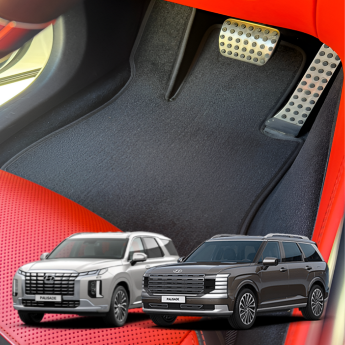 펠리세이드 7인승 8인승 9인승 순정매트 맞춤제작 확장형 국산 고급원단 두툼한 카페트 순정형 카매트 운전석 발매트 발판