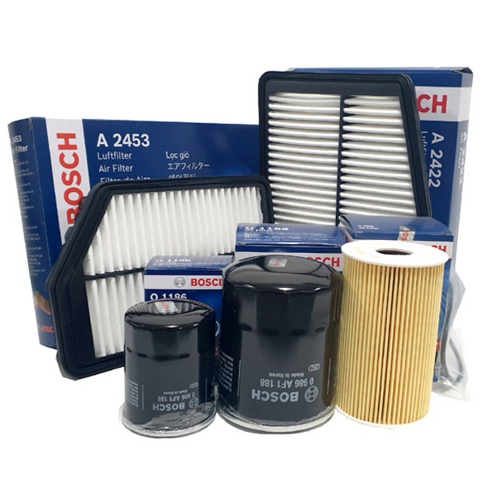 보쉬 엔진 오일 교환 필터 셋트 그랜져 HG 3.0/3.3 LPi 오일필터+에어필터 O0050+A2409, 오일필터+에어필터/O0050+A2409, 1세트