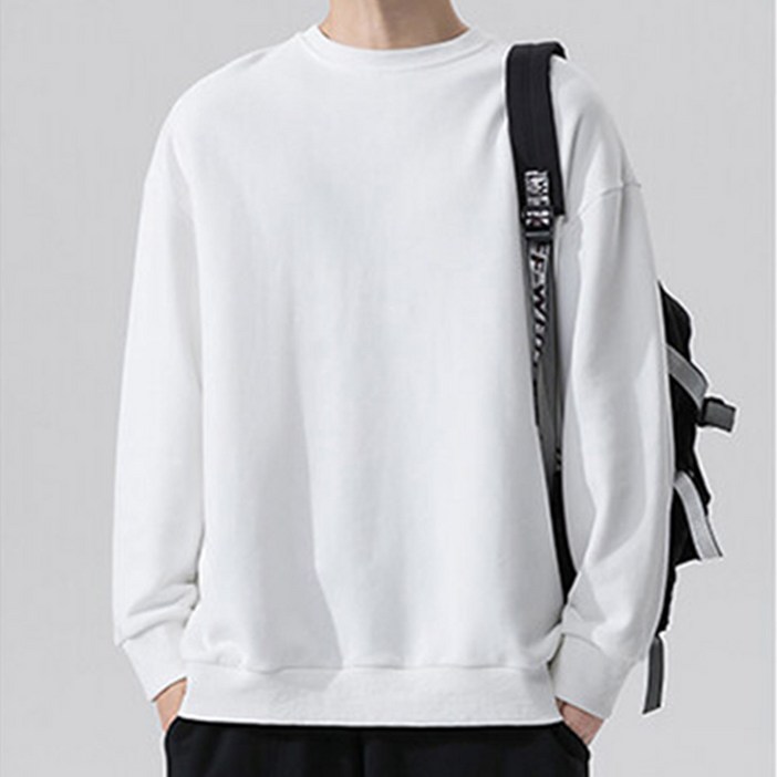 엠씨티 프리미엄 오버핏 DY 3단쭈리 무지 맨투맨