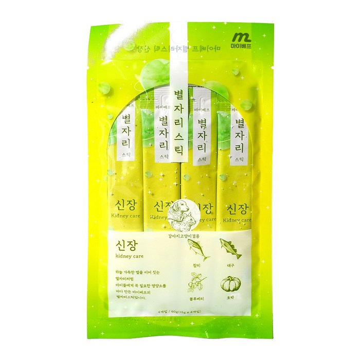 마이베프 별자리스틱 고양이 짜먹는 간식 60g 3개세트총3개