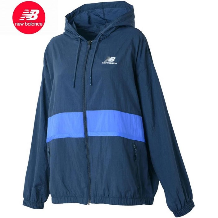 뉴발란스 루즈핏 레이디스 윈드 재킷 앰프리파이드 우븐 재킷 네이비 WJ21500