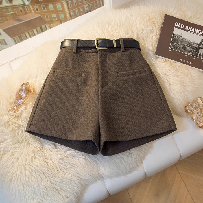 COSYEVNO 여성 반바지 겨울 캐주얼 패션 통근 편한 모직 바지 BCXmndk19