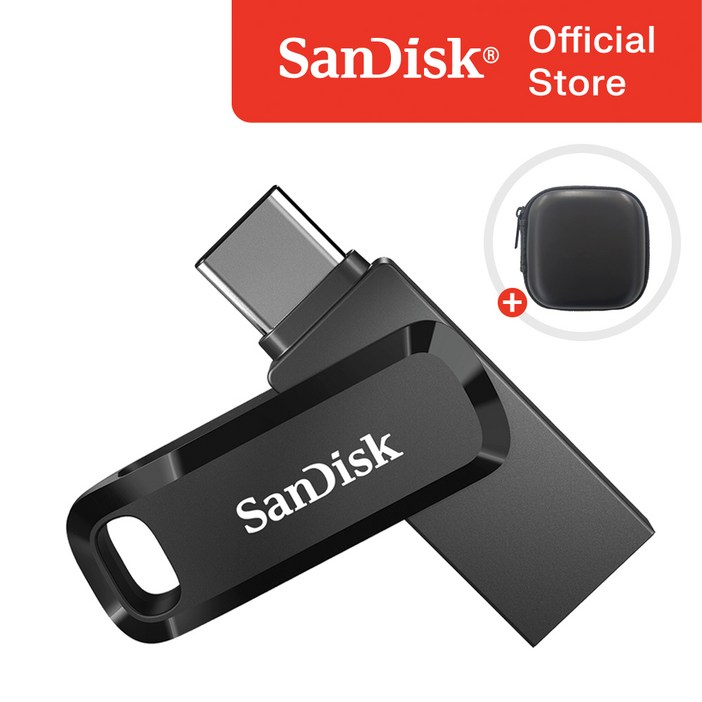 샌디스크 울트라 듀얼 고 C타입 USB 3.1 SDDDC3 블랙  보관 케이스 패키지