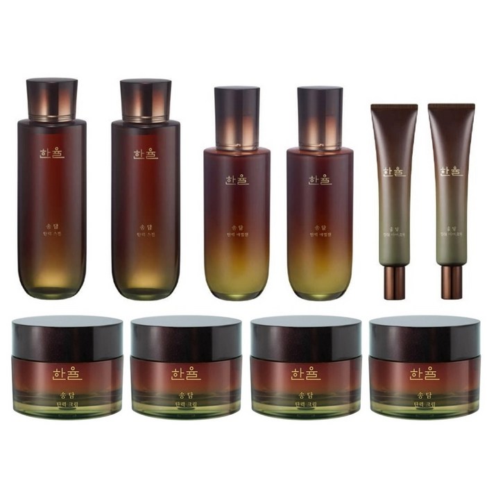 한율 본사직영★빠른배송  송담 탄력 기초풀세트 더블구성스킨2개에멀젼2개크림4개아이크림2개쇼핑백2개
