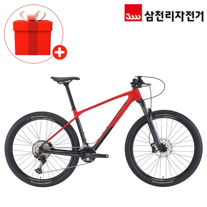 첼로 2023 완조립 27.5 크로노 50 카본 산악 MTB 자전거, 브라이트레드블랙, 1개
