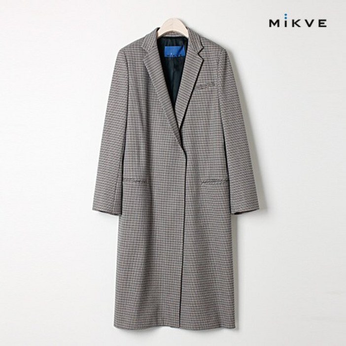 MIKVE 미크베 클래식체크 테일러드 코트 D7CCT705