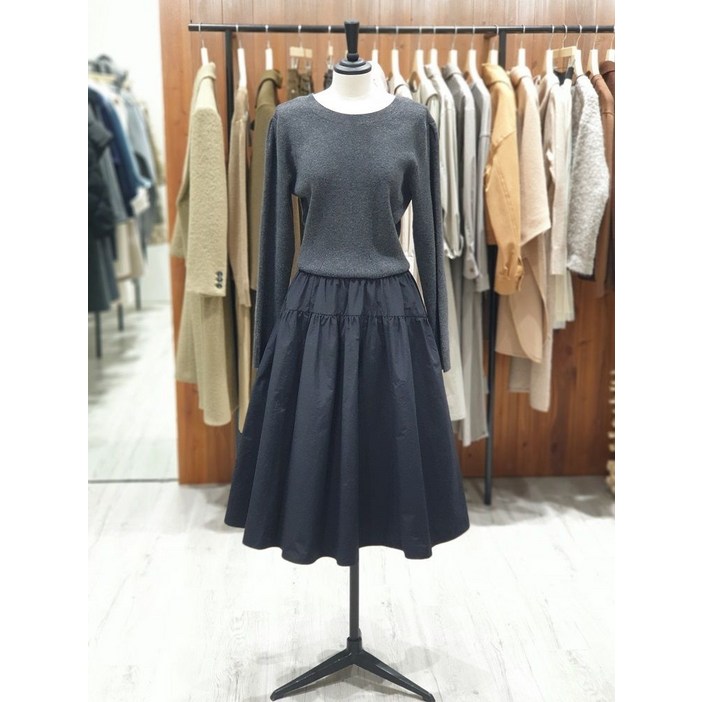 백화점 정품 지컷 니트 풀오버 믹스 플레어 원피스 7254437101