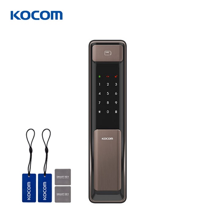 코콤 푸시풀 핸들 디지털 도어락 현관문 손잡이 번호키 교체 KDLS9000  카드키 4장, 고객직접설치, 코콤 KDLS9000
